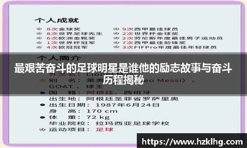 最艰苦奋斗的足球明星是谁他的励志故事与奋斗历程揭秘
